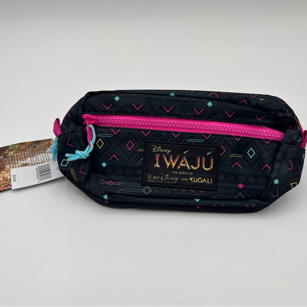 Disney Iwájú Black Belt Bag with Pink and Teal Accents